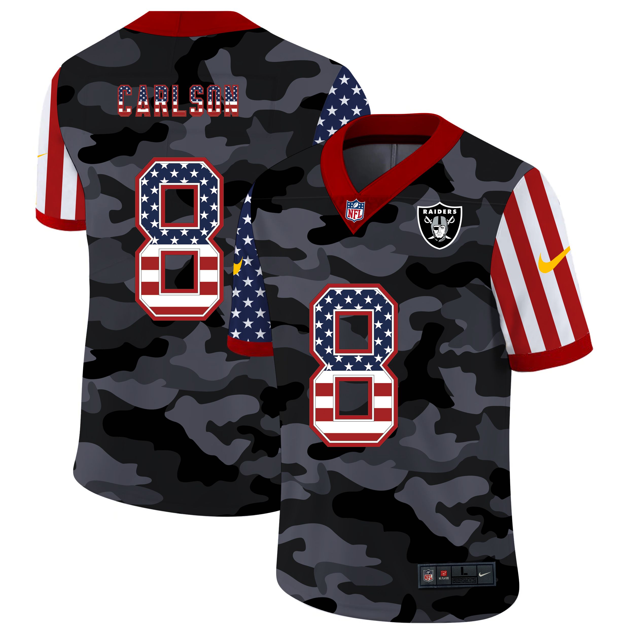 Men Oakland Raiders #8 Mariota 2020 Nike USA Camo Salute to Service Limited NFL Jerseys->oakland raiders->NFL Jersey
